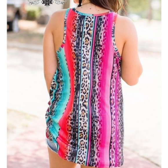 Tatum Tank Leopard & Serape