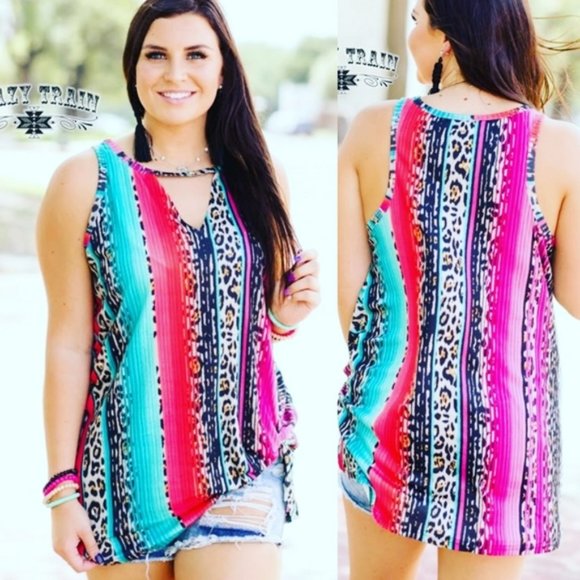 Tatum Tank Leopard & Serape